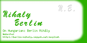 mihaly berlin business card